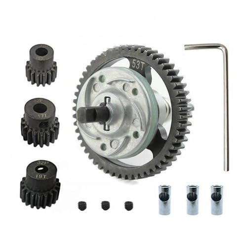 TReCVd Stahl- und Metall -Straight -Getriebe 32p 50T 52T 53T 54T 15T 17T 19T kompatibel mit 4x4 Stampede 4x4 VXL 4x4(1pcs 53t) von TReCVd