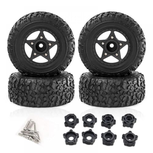 TReCVd Universelle Offroad-Reifen Kompatibel mit 1: 8 und 1:10 Kurzkarten mit 12 mm 14 mm und 17 mm Steckern(Black) von TReCVd
