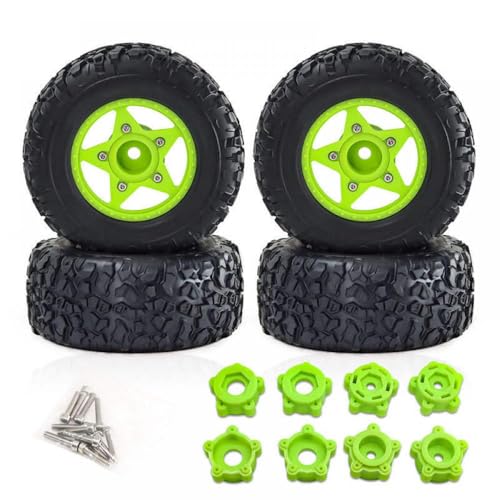 TReCVd Universelle Offroad-Reifen Kompatibel mit 1: 8 und 1:10 Kurzkarten mit 12 mm 14 mm und 17 mm Steckern(Green) von TReCVd
