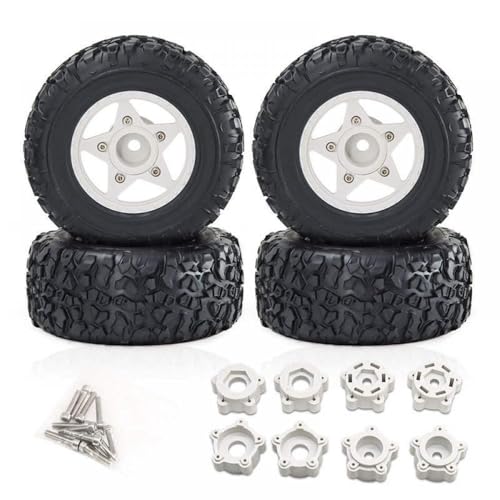 TReCVd Universelle Offroad-Reifen Kompatibel mit 1: 8 und 1:10 Kurzkarten mit 12 mm 14 mm und 17 mm Steckern(White) von TReCVd
