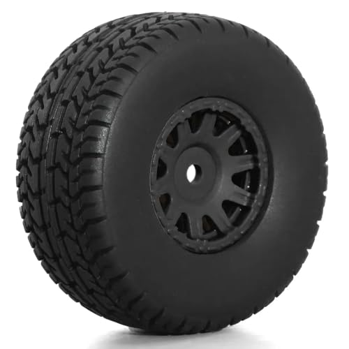 TReCVd Upgrade 4pcs 65mm Gummireifenreifen 12mm Hex ARA550116 für 1/14 Mojave RC -Autokompatible -Teilezubehör(Red) von TReCVd