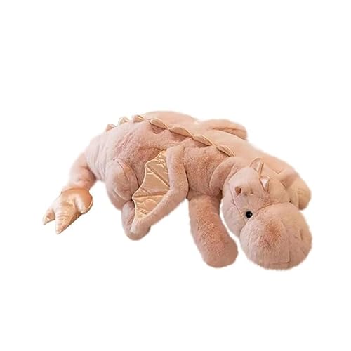 TRgqify-KM Dinosaurierkissen, Stofftier, 33 Zoll, süß, weich, bequem, Kissen for Jungen und Mädchen, Plüschtiere(Pink) von TRgqify-KM