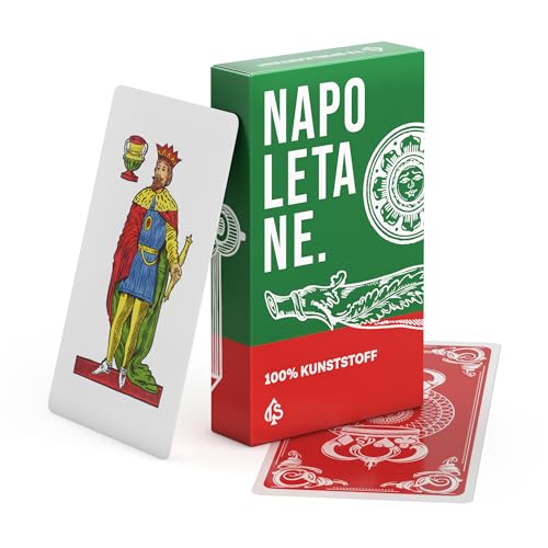 TS Spielkarten Napoletane Kartenspiel aus Kunststoff (wasserfest), passend für Briscola, Scopa, Scopone und Tresette, Italien von TS Spielkarten