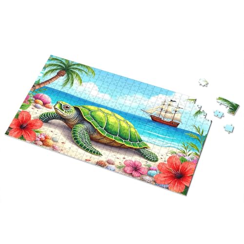 500-teiliges Puzzle, tropisches Paradies mit Piratenschiff und Schildkröte, 500 Teile Puzzles für Erwachsene (1000 Teile) von TSGB