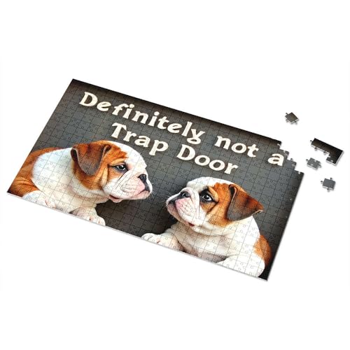 Geschenke für 5 Jahre alte Mädchen, zwei Welpen: Definitiv keine Falle Türbild, Puzzle, Punkt-It-Spiel für Kinder (500 Stück) von TSGB
