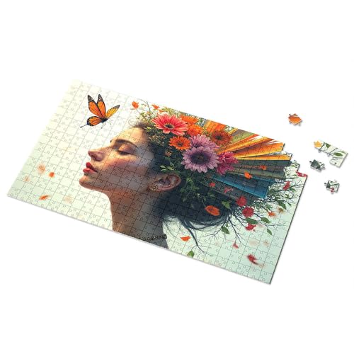 Geschenke für 5 Jahre alte Mädchen Floral Dreams: A Woman'S Serene Escape Picture Puzzle Spot It Spiel für Kinder (1000 Teile) von TSGB