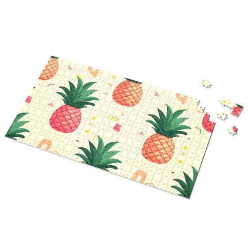 Geschenke für 5-jährige Mädchen, Ananas-Muster: Tropische Stimmung, Bild, Puzzle, Punkt-It-Spiel für Kinder (1000 Stück) von TSGB