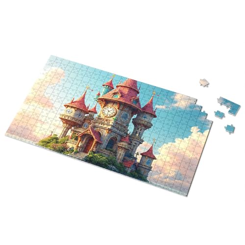 Geschenke für 5-jährige Mädchen, Fantasy-Burg im Himmel, Puzzle, Punkt-It-Spiel für Kinder (300 Teile) von TSGB