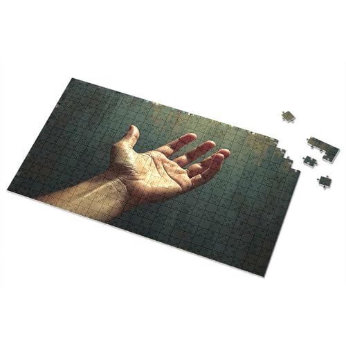 Geschenke für 5-jährige Mädchen, Hand vor abstraktem Hintergrund, Puzzle, Punkt-It-Spiel für Kinder (1000 Teile) von TSGB
