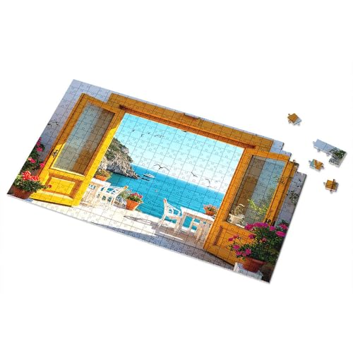 Geschenke für 5-jährige Mädchen, Meerblick von der Terrasse, Bilder-Puzzle, Punkt-It-Spiel für Kinder (500 Stück) von TSGB