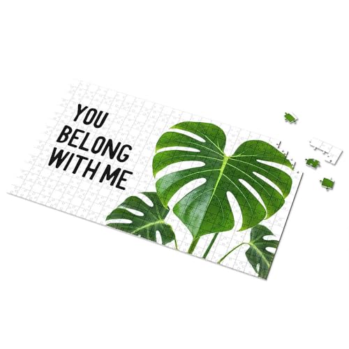 Geschenke für 5-jährige Mädchen, Monstera-Herz: You Belong With Me Bilder-Puzzle, Punkt-It-Spiel für Kinder (300 Stück) von TSGB