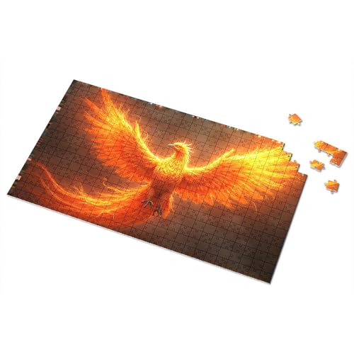 Geschenke für 5-jährige Mädchen, Phoenix Rising: A Fiery Legend Reborn Bilder-Puzzle, Spot-It-Spiel für Kinder (500 Stück) von TSGB