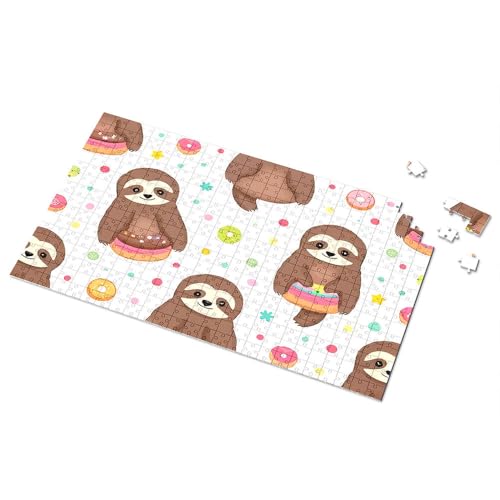 Geschenke für 5-jährige Mädchen, bezaubernde Faultiere mit bunten Donuts, Puzzle, Punkt-It-Spiel für Kinder (500 Stück) von TSGB