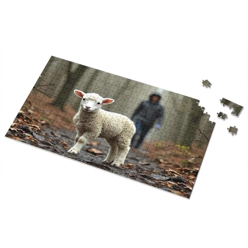Geschenke für 5-jährige Mädchen, bezauberndes Lamm im Wald, Puzzle, Punkt-It-Spiel für Kinder (300 Stück) von TSGB