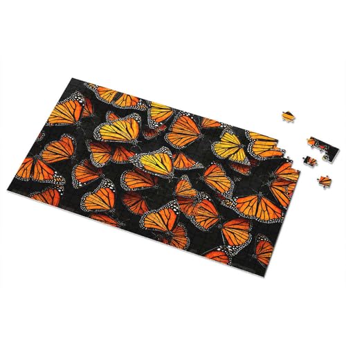 Geschenke für 5-jährige Mädchen, bunte Schmetterlinge auf schwarzem Hintergrund, Puzzle, Punkt-It-Spiel für Kinder (1000 Stück) von TSGB