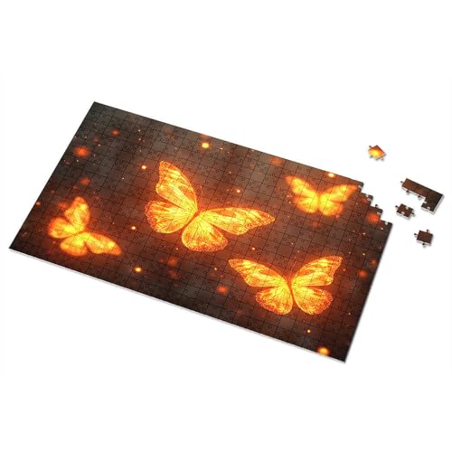 Geschenke für 5-jährige Mädchen, magisch leuchtende Schmetterlinge am Nachthimmel, Bilder-Puzzle, Spot-It-Spiel für Kinder (500 Stück) von TSGB
