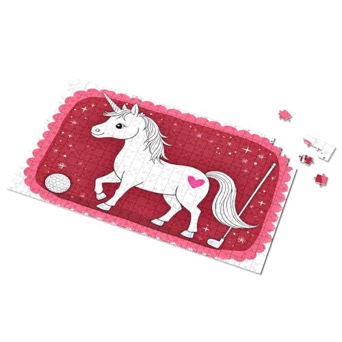 Ostergeschenke für Kleinkinder, Einhorn-Polo-Party: Herzen und Hufe, Bildpuzzle, Kleinkind-Puzzle, Puzzle, 300 Teile, für Erwachsene (1000 Stück) von TSGB
