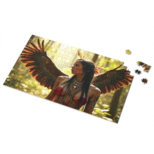 Ostergeschenke für Kleinkinder, Engel im Wald: Eine mystische Begegnung Bilder-Puzzle, Kleinkind-Puzzle, Puzzle, 300 Teile, für Erwachsene (500 Stück) von TSGB