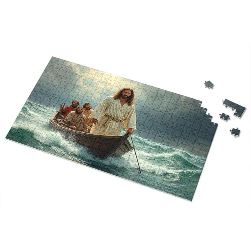 Ostergeschenke für Kleinkinder, Jesus, der mit Jüngern auf dem Wasser läuft, Bilderpuzzle, Kleinkind-Puzzle, Puzzle, 300 Teile, für Erwachsene (1000 Stück) von TSGB