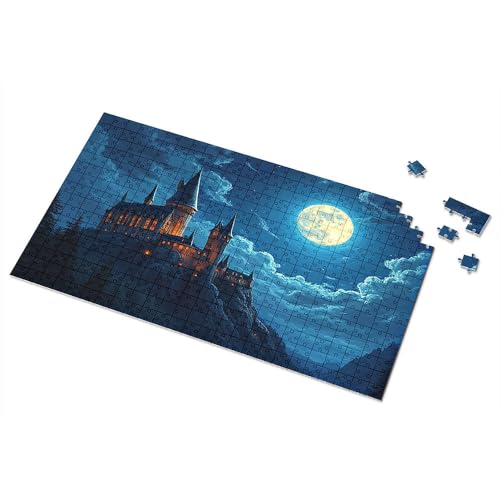 Ostergeschenke für Kleinkinder, Mystisches Schloss unter dem Vollmond, Bilderpuzzle, Kleinkind-Puzzle, Puzzle, 300 Teile, für Erwachsene (1000 Teile) von TSGB