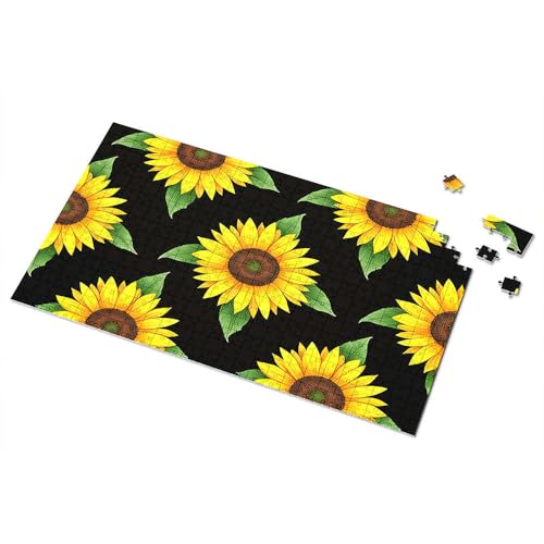 Ostergeschenke für Kleinkinder, Sonnenblumen-Muster, Hintergrundbild, Puzzle, Kleinkind, Puzzle, 300 Teile, für Erwachsene (300 Stück) von TSGB
