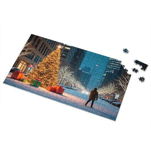 Ostergeschenke für Kleinkinder, Weihnachten in der Stadt: Ein Winterwunderland-Bilderpuzzle, Kleinkind-Puzzle, Puzzle, 300 Teile, für Erwachsene (500 Stück) von TSGB