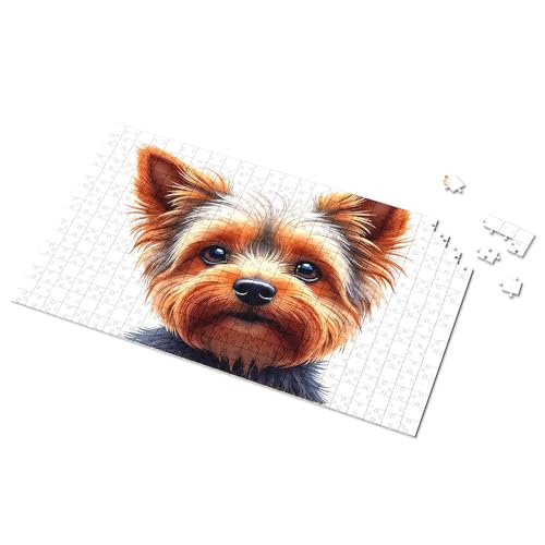 Ostergeschenke für Kleinkinder, bezauberndes Yorkshire Terrier, Portrait-Puzzle, Kleinkind-Puzzle, Puzzle, 300 Teile, für Erwachsene (1000 Stück) von TSGB