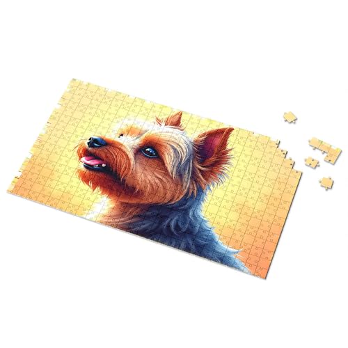Ostergeschenke für Kleinkinder, bezauberndes Yorkshire Terrier, Portrait-Puzzle, Kleinkind-Puzzle, Puzzle, 300 Teile, für Erwachsene (1000 Stück) von TSGB