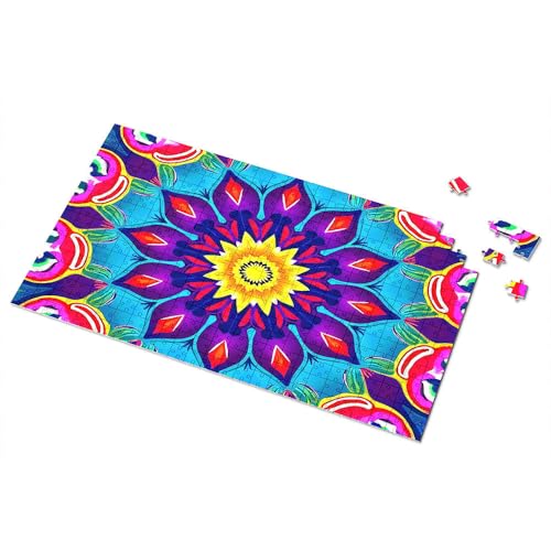 Ostergeschenke für Kleinkinder, buntes Blumen-Mandala-Muster, Bilderpuzzle, Kleinkind-Puzzle, Puzzle, 300 Teile, für Erwachsene (500 Stück) von TSGB