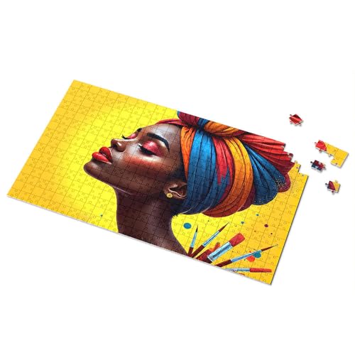Ostergeschenke für Kleinkinder, buntes Headwrap: Ein lebendiges Portrait-Bilder-Puzzle, Kleinkind-Puzzle, Puzzle, 300 Teile für Erwachsene (1000 Teile) von TSGB