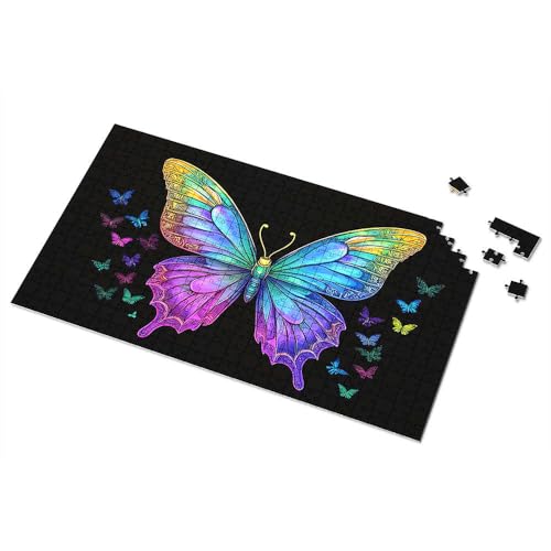 Ostergeschenke für Kleinkinder, buntes Schmetterlingsflügel-Design, Bilderpuzzle, Kleinkind-Puzzle, Puzzle, 300 Teile, für Erwachsene (500 Stück) von TSGB