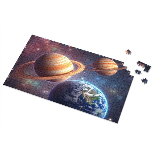 Ostergeschenke für Kleinkinder, die die Planeten erkunden: Saturn, Jupiter und Erde im Weltraum, Bilderpuzzle, Kleinkind-Puzzle, Puzzle, 300 Teile für Erwachsene (300 Stück) von TSGB