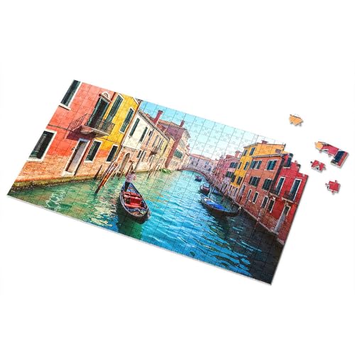 Ostergeschenke für Kleinkinder, venezianische Kanäle: Eine Gondelreise, Bilderpuzzle, Kleinkind-Puzzle, Puzzle, 300 Teile, für Erwachsene (500 Stück) von TSGB