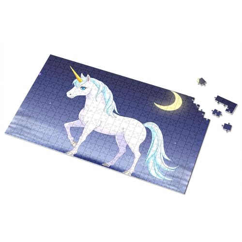 Puzzle, 300 Teile für Erwachsene, magisches Einhorn unter dem Mondscheinhimmel, Bilderpuzzle für Erwachsene, 500 Teile Puzzlebrett (500 Stück) von TSGB