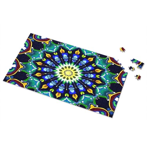 Puzzle 1000 Teile, buntes Blumen-Mandala-Muster, Bilderpuzzle für Kleinkinder von 2–4 Jahren, Mädchen, Spielzeug im Alter von 4–5 (300 Stück) von TSGB