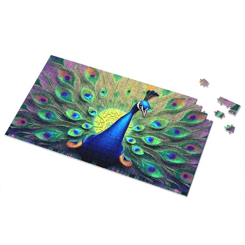 Puzzle 1000 Teile Pfauenfeder Kunstfertigkeit Bild Puzzle Puzzles für Kleinkinder 2-4 500 Teile Puzzles (300 Teile) von TSGB