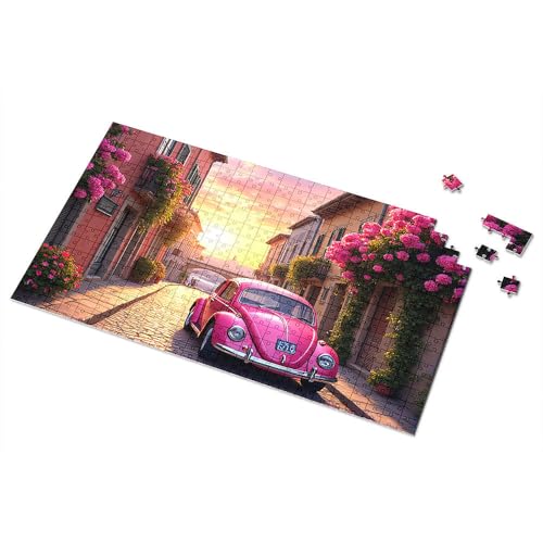 Puzzle für Erwachsene, 300 Teile für Erwachsene, Sonnenuntergang in der Blume, gemalte Straße, Bilderpuzzle für Erwachsene, 500 Teile Puzzlebrett (500 Teile) von TSGB
