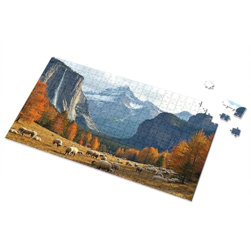 Puzzles für Erwachsene, 1000 Teile, Schafe, die im Tal des Herbstes grasen, Bilderpuzzle, Spielzeug für Kinder von 8–13 Jahren, 500 Teile (500 Stück) von TSGB