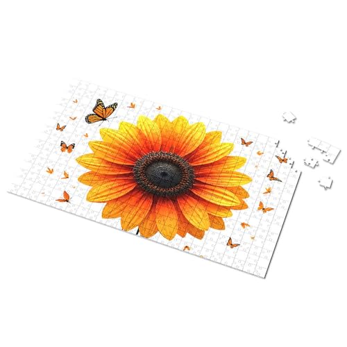 Puzzles für Kinder im Alter von 4–6 Jahren, Sonnenblume und Schmetterlinge: Eine helle Sommer-Szene, Bilder-Puzzle, Puzzle, Puzzle, Puzzle, 1000 Teile für Erwachsene (1000 Teile) von TSGB