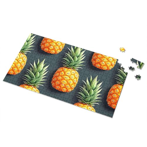 Puzzles für Kinder im Alter von 4–6 Jahren, lebendiges Ananas-Muster, Hintergrund, Bild, Puzzle, Puzzle, Puzzle, 1000 Teile für Erwachsene (1000 Teile) von TSGB