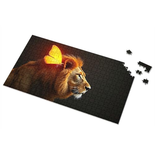 Toys & Games Natur's Majesty: Löwe und Schmetterling Bilderpuzzle für Jungen, Spielzeug, 300 Teile (500 Teile) von TSGB
