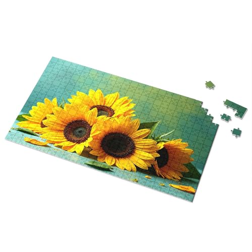 Toys & Games Strahlende Sonnenblumen im weichen Fokus, Bildpuzzle für Jungen, 300 Teile (300 Teile) von TSGB