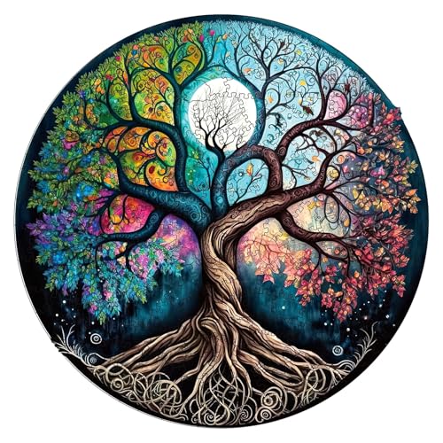 TSKDKIT Holzpuzzle Erwachsene, 200 Teile Holzpuzzle Tiere füR Erwachsene und Kinder, 28x28 cm Baum des Lebens Einzigartige Tierform Pflanze Holz-Puzzle für Puzzlespiel Familienspiel, Geschenke TSKDKIT Holzpuzzle Erwachsene, 200 Teile Holzpuzzle Tiere füR Erwachsene und Kinder, 28x28 cm Baum des Lebens Einzigartige Tierform Pflanze Holz-Puzzle für Puzzlespiel Familienspiel, Geschenke von TSKDKIT