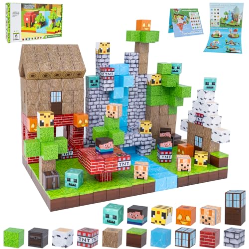 TSKDKIT Magnetische Bausteine, 100 Stück Magnetblöcke, Magnetbausteine Magnetspielzeug für Kinder, Montessori Kreative Spielzeug ab 3 4 5 6 7 Jahren für Jungen & Mädchen TSKDKIT Magnetische Bausteine, 100 Stück Magnetblöcke, Magnetbausteine Magnetspielzeug für Kinder, Montessori Kreative Spielzeug ab 3 4 5 6 7 Jahren für Jungen & Mädchen von TSKDKIT