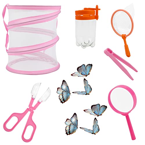 6 Stück Draussen Forscherset Kinder Insekten Beobachtungsbox Outdoor Exploration Spielzeug Draussen Forscherset für Kinder Outdoor Wissenschaft Natur Erkundung Wandern Abenteuer (Rosa) von TSLBW
