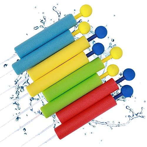 8Pcs Wasserpistolen für Kinder, 21.2cm Bunte Schaumstoff Wasserpistole Kinder Wasserpistolen Super Wasserblaster für Jungen und Mädchen, Party Pool Strand Outdoor Spielzeug Mitgebsel (ColorA 8pcs) von TSLBW