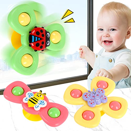 Saugnapf Spielzeug 3 Stück Baby Badespielzeug Spinner Spielzeug mit Saugnapf Biene Schmetterling Marienkäfer Muster Geburtstagsgeschenke für Jungen und Mädchen Duschspielzeug Baby Saugnapf Spielzeug 3 Stück Baby Badespielzeug Spinner Spielzeug mit Saugnapf Biene Schmetterling Marienkäfer Muster Geburtstagsgeschenke für Jungen und Mädchen Duschspielzeug Baby von TSLBW