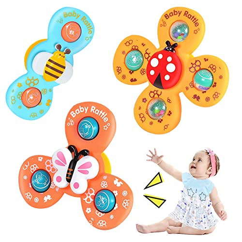 Saugnapf Spielzeug 3 Stück Baby Badespielzeug Spinner Spielzeug mit Saugnapf Biene Schmetterling Marienkäfer Muster Geburtstagsgeschenke für Jungen und Mädchen Duschspielzeug Baby Saugnapf Spielzeug 3 Stück Baby Badespielzeug Spinner Spielzeug mit Saugnapf Biene Schmetterling Marienkäfer Muster Geburtstagsgeschenke für Jungen und Mädchen Duschspielzeug Baby von TSLBW