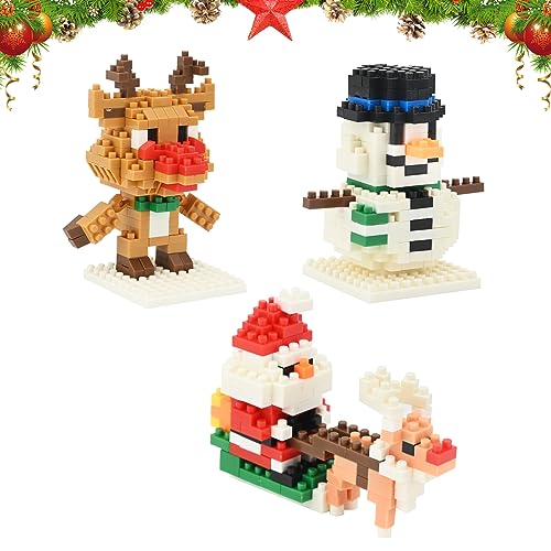 TSLBW 3 Stück Weihnachten Bauklötze Set Weihnachtsmann Schneemann Weihnachten Elch Bauklötze Spielzeug für Kinder Jungen und Mädchen kreative Geschenke TSLBW 3 Stück Weihnachten Bauklötze Set Weihnachtsmann Schneemann Weihnachten Elch Bauklötze Spielzeug für Kinder Jungen und Mädchen kreative Geschenke von TSLBW