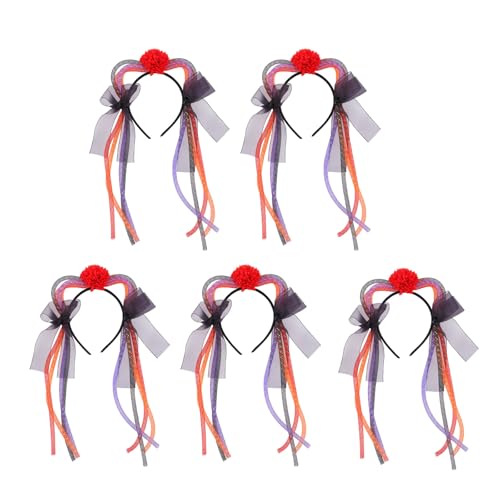 TSMORY 5 x Katzenohren-Haarreifen für Halloween, Festlichkeiten, verstellbare Größe, Stirnbänder, bequemes Haarband, Party-Ornament TSMORY 5 x Katzenohren-Haarreifen für Halloween, Festlichkeiten, verstellbare Größe, Stirnbänder, bequemes Haarband, Party-Ornament von TSMORY
